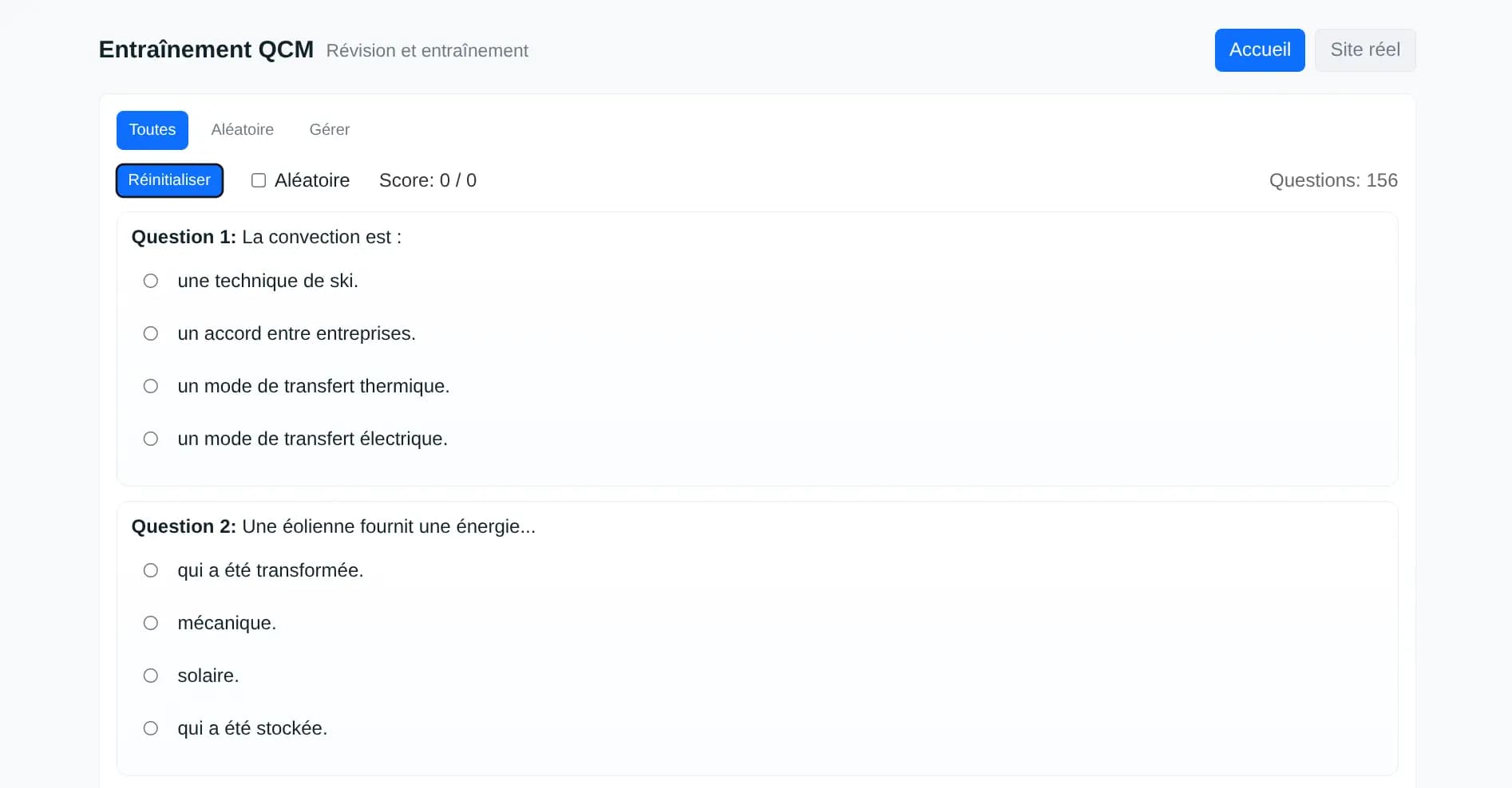 QCU Physique-Chimie screenshot 1