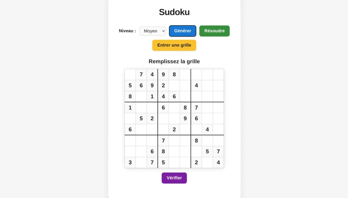 Sudoku Generator & Solver